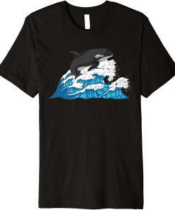 Killer Whale Lover Waves Ocean Animal Orca Premium T-Shirt