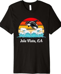 Vintage Isla Vista CA Distressed Orca Killer Whale Art Premium T-Shirt