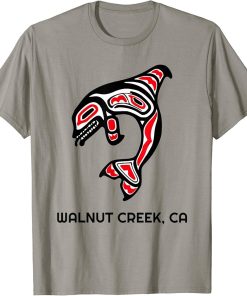 Walnut Creek, California Native American Orca Killer Whale T-Shirt